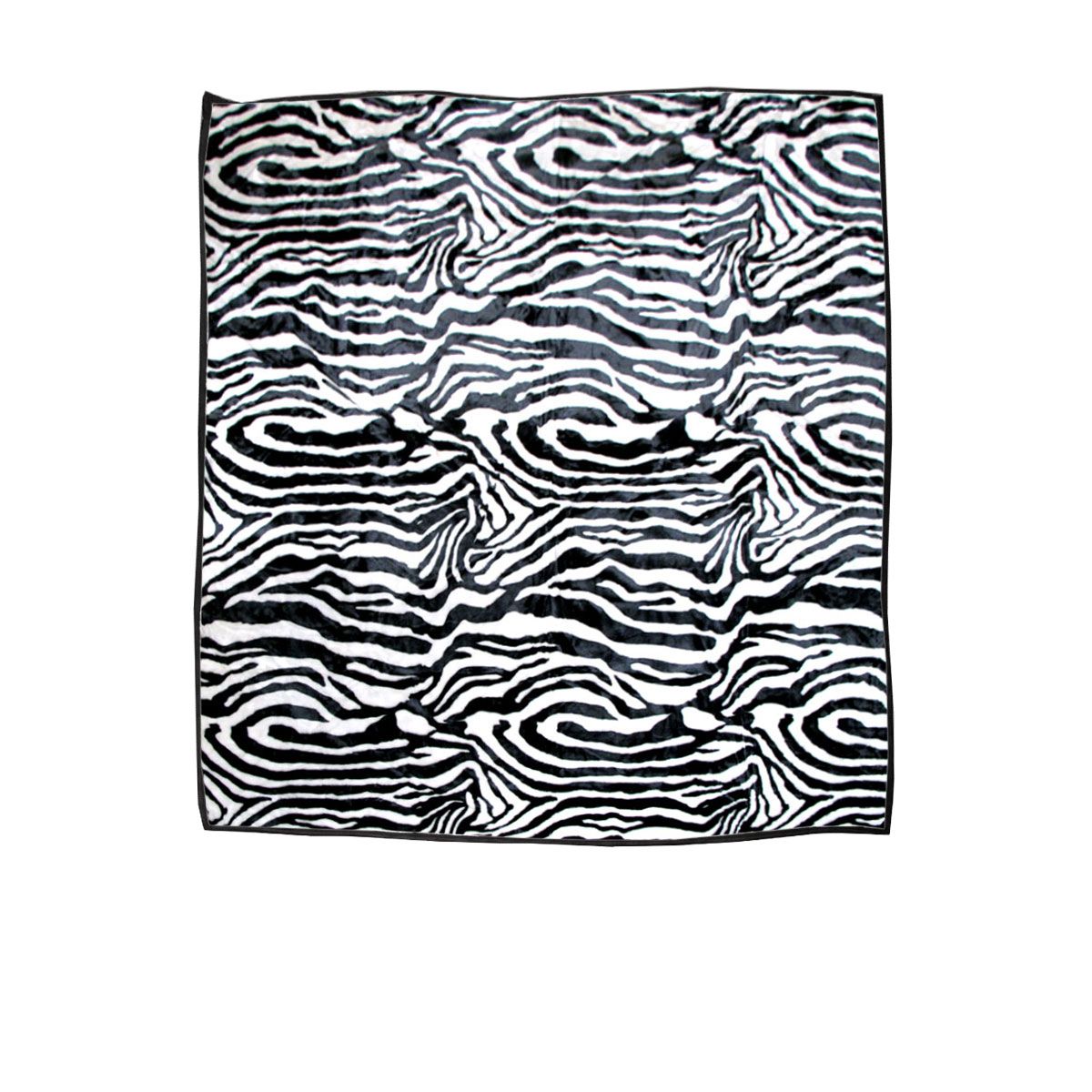 750gsm 3.5kg Double Layer Animal Print Faux Mink Blanket Queen 200x240 cm Wild Zebra V442-YTL-BLANKET-750GSMZEBRA-WHITE-QS