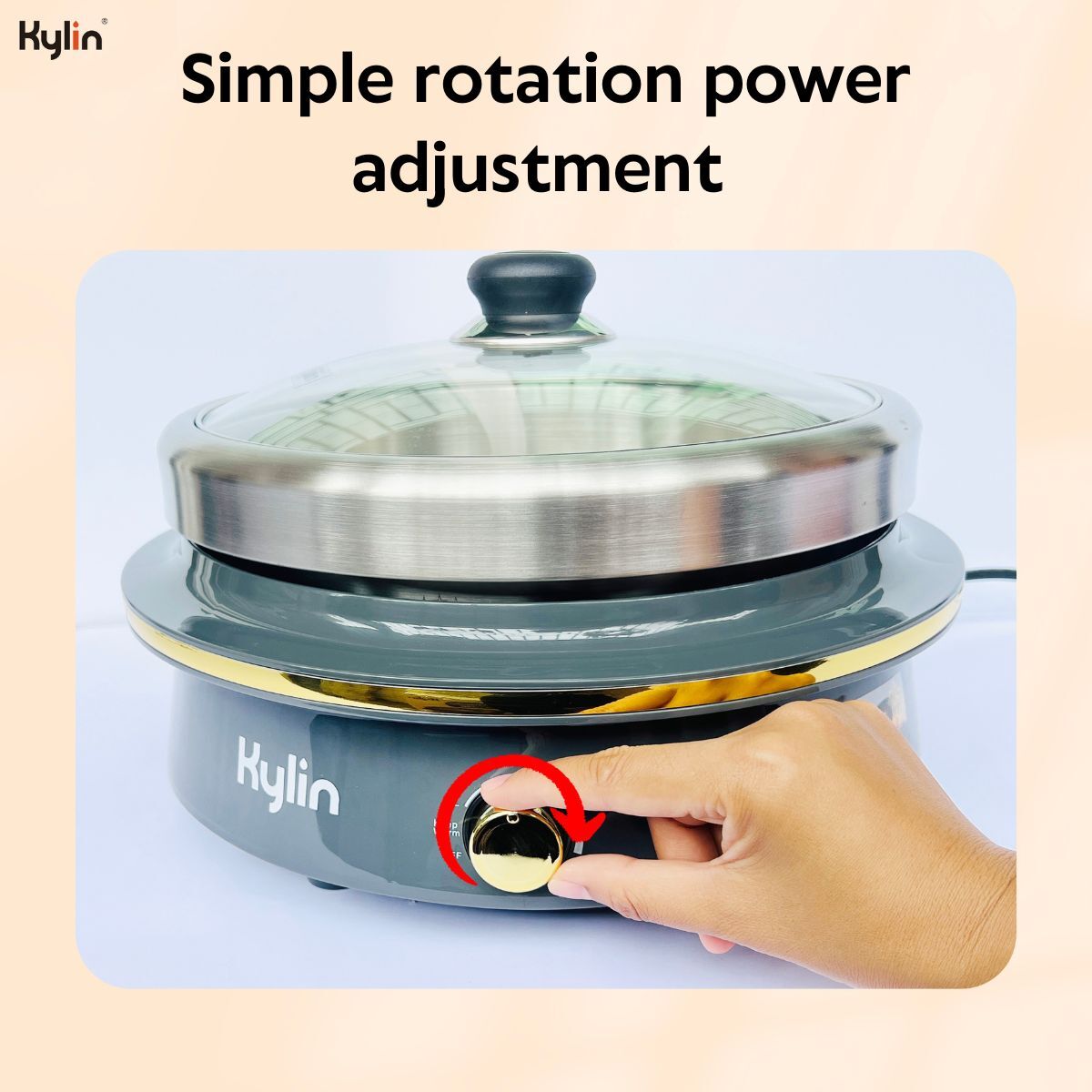 Kylin Electric 1500W Hotpot with Stainless Steel Inner Pot 4L AU-K2011 V445-C130372