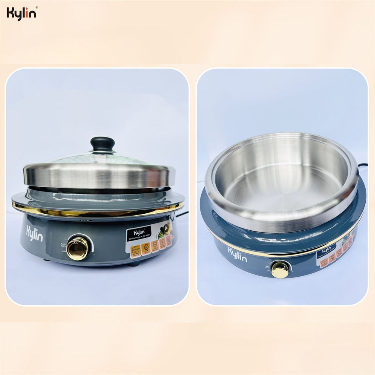 Kylin Electric 1500W Hotpot with Stainless Steel Inner Pot 4L AU-K2011 V445-C130372