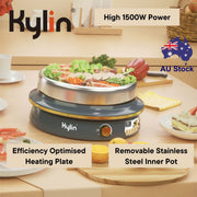 Kylin Electric 1500W Hotpot with Stainless Steel Inner Pot 4L AU-K2011 V445-C130372