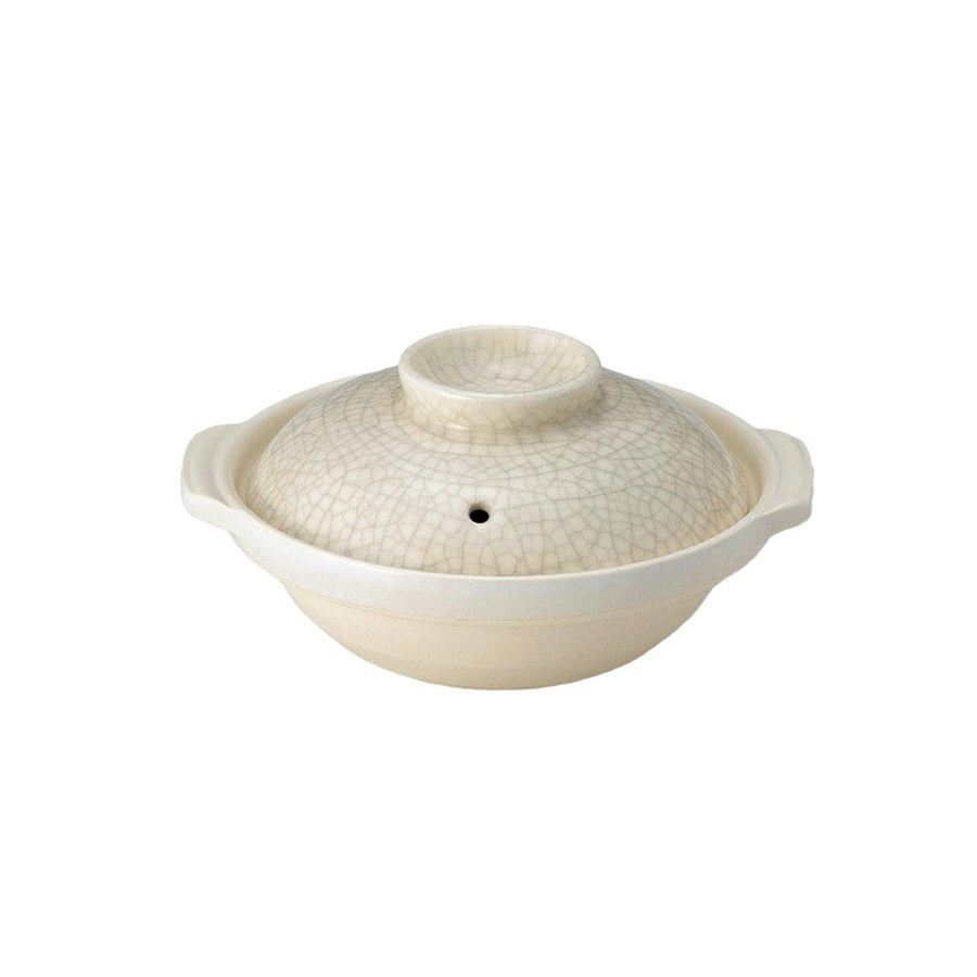 Donabe Japanese Ginpo 24.5cm Clay Pot Ceramic Hot Pot Casserole #8 2-3people 1.5L V445-C210306