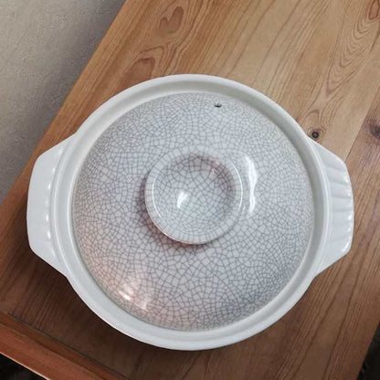 Donabe Japanese Ginpo 24.5cm Clay Pot Ceramic Hot Pot Casserole #8 2-3people 1.5L V445-C210306