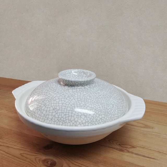 Donabe Japanese Ginpo 24.5cm Clay Pot Ceramic Hot Pot Casserole #8 2-3people 1.5L V445-C210306