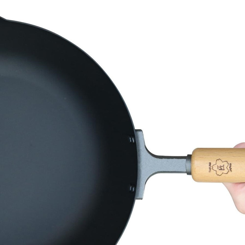 Takumi Premium Magma Plate Cast Iron Wok - Made in Japan - 30cm V445-C220344