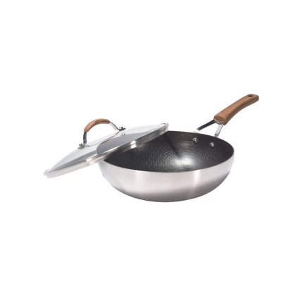 Kylin 3 Layer Stainless Steel Non Stick Noka Wok 30cm V445-C230324