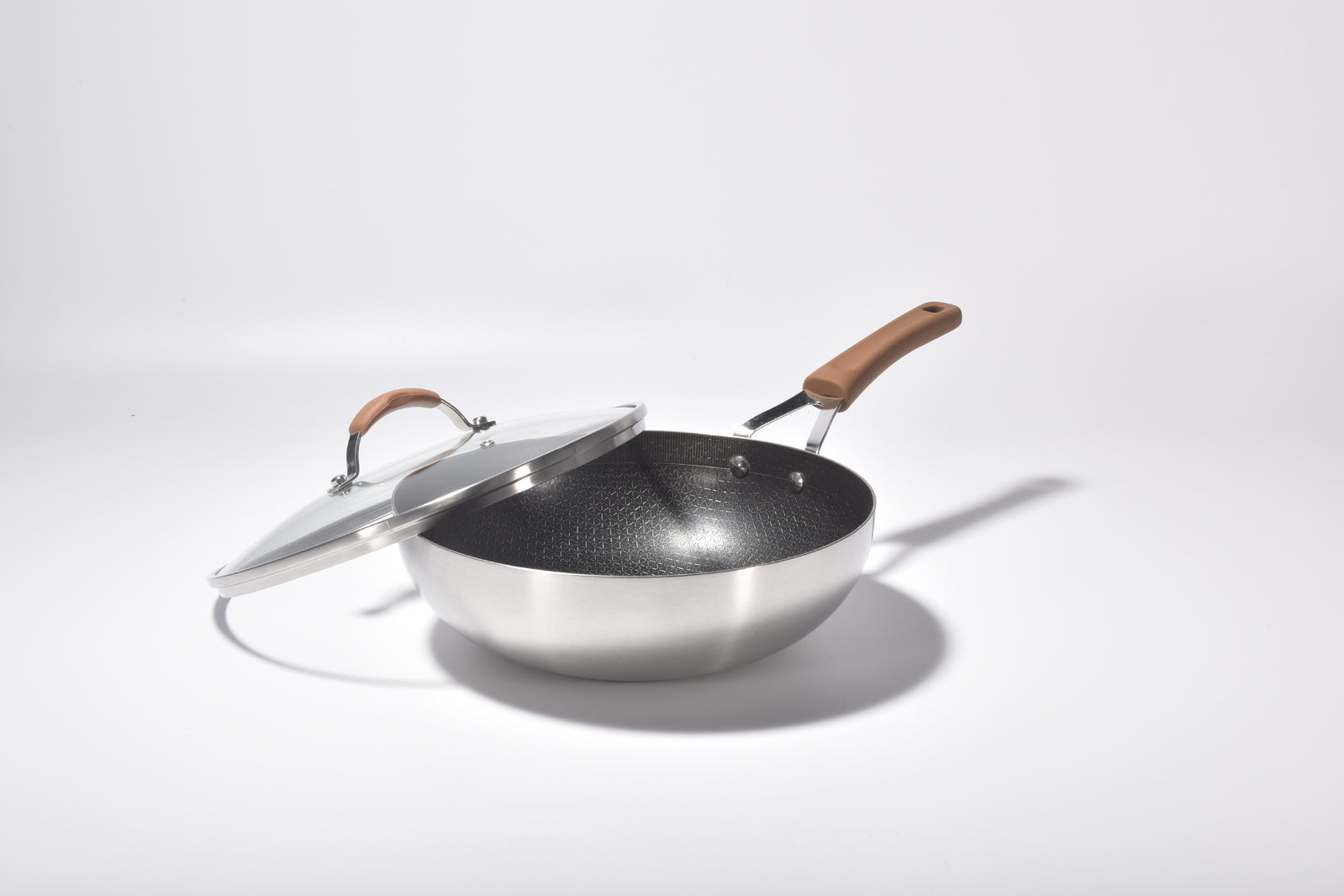 Kylin 3 Layer Stainless Steel Non Stick Noka Wok 30cm V445-C230324