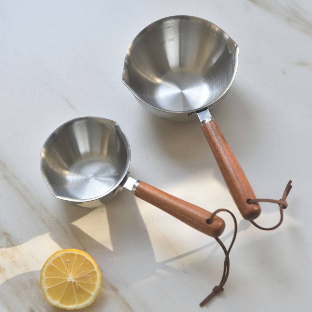 Kylin 304 Stainless Steel Oil Poured Pot With Wood Handle 120ml V445-C260196