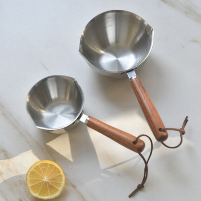 Kylin 304 Stainless Steel Oil Poured Pot With Wood Handle 120ml V445-C260196