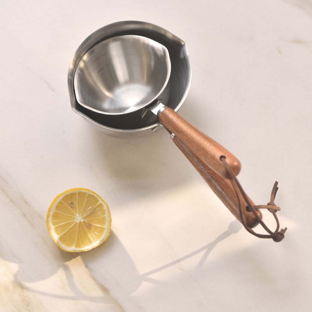 Kylin 304 Stainless Steel Oil Poured Pot With Wood Handle 120ml V445-C260196