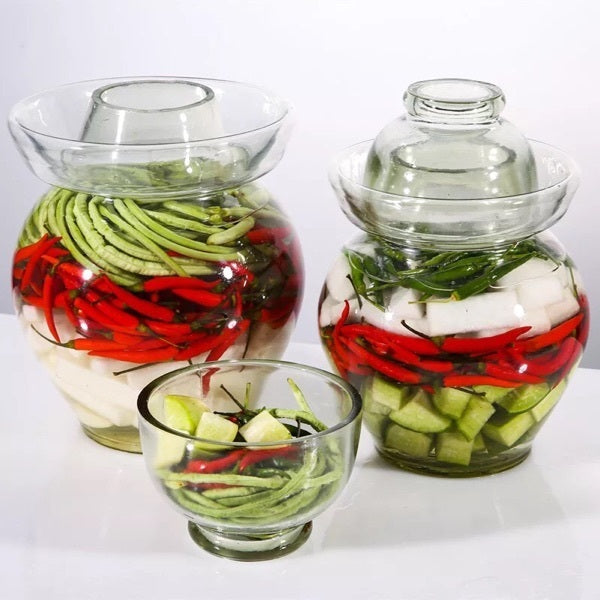 Premium Chinese and Korean Fermentation Pickle Glass Jar Kimchi Sauerkraut Canisters & Jars Huge 10L V445-C450171