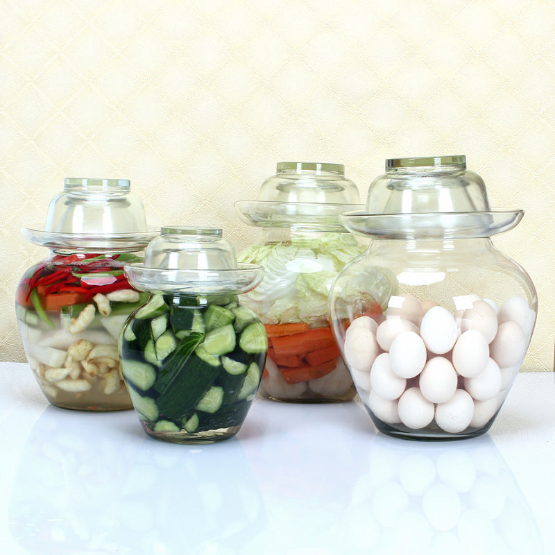 Premium Chinese and Korean Fermentation Pickle Glass Jar Kimchi Sauerkraut Canisters & Jars Huge 10L V445-C450171