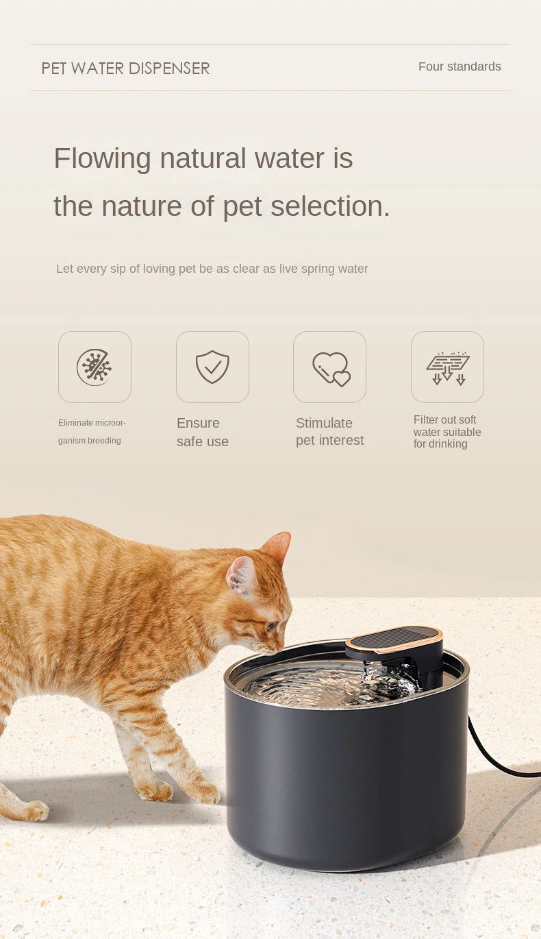 JY Pet Automatic Cat Water Dispenser Fountain 3L - White V445-C470541