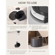 JY Pet Automatic Cat Water Dispenser Fountain 3L - White V445-C470541