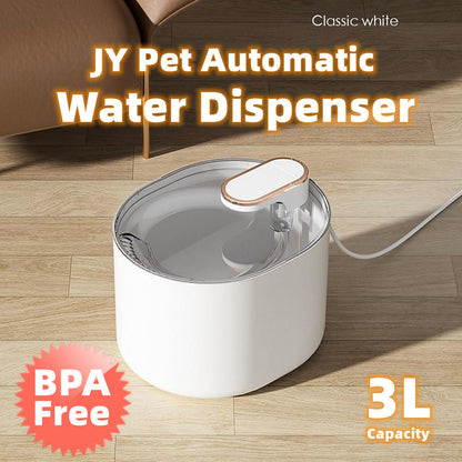 JY Pet Automatic Cat Water Dispenser Fountain 3L - White V445-C470541