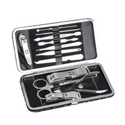12 Pcs/set Manicure Pedicure Kit Nail Clippers Professional Grooming Kit V462-F-09-01