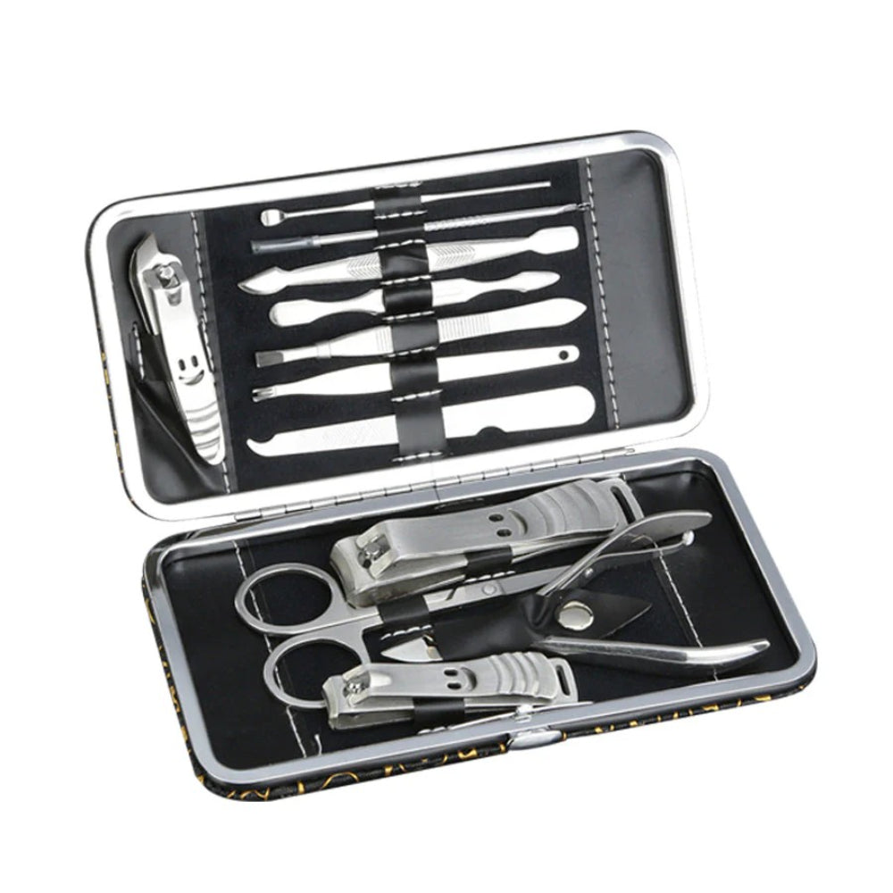 12 Pcs/set Manicure Pedicure Kit Nail Clippers Professional Grooming Kit V462-F-09-01