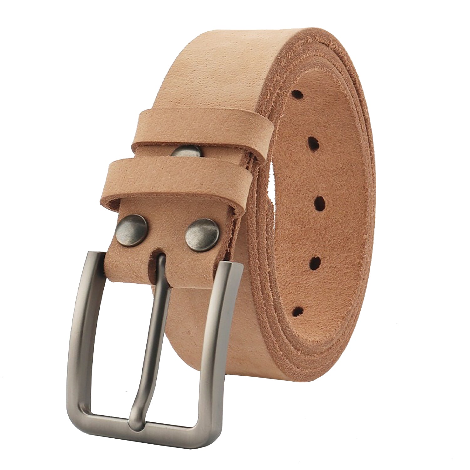 Men's Genuine Leather Belt Full Grain Cowhide Belt with Detachable Buckle (110cm) V462-FB-102-01
