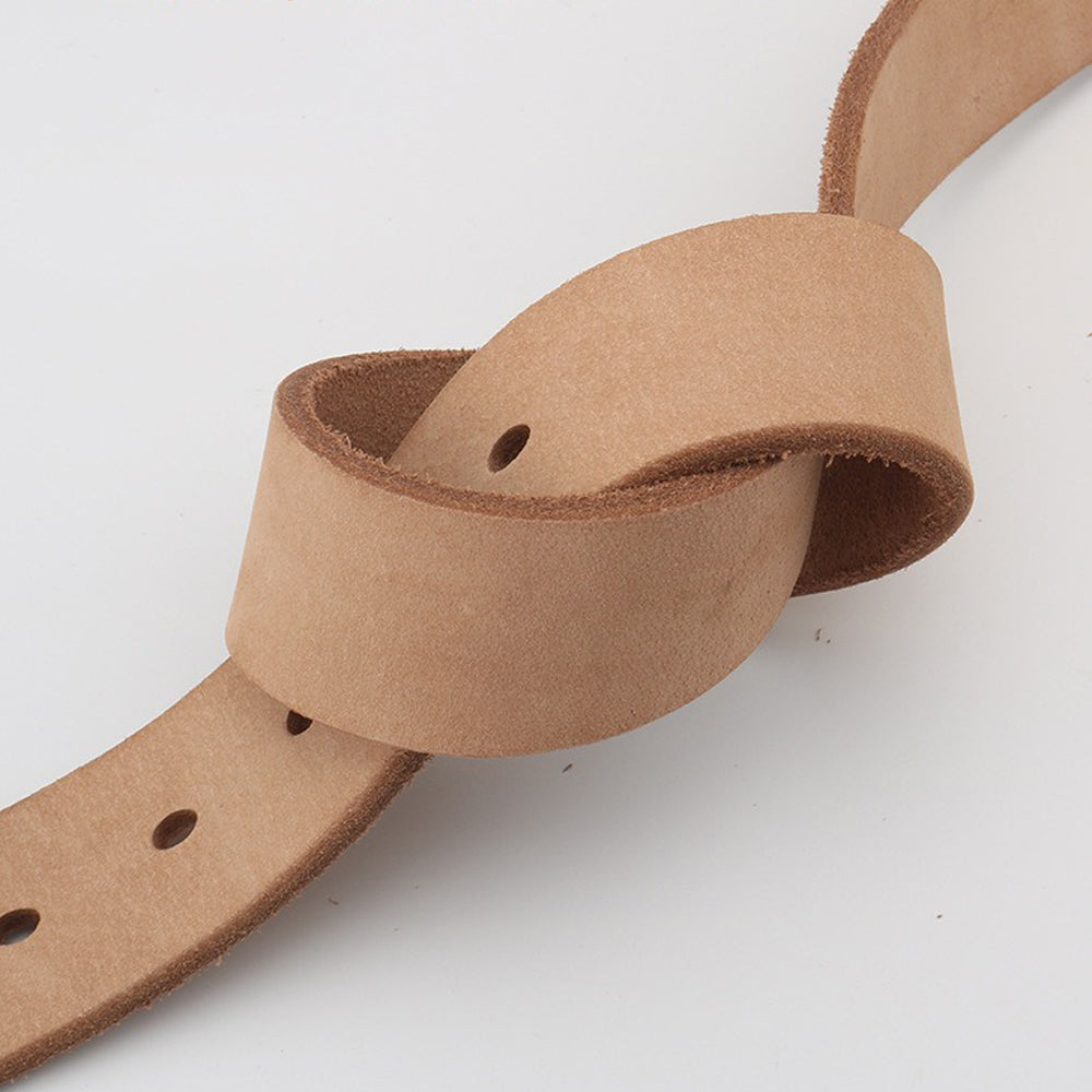 Men's Genuine Leather Belt Full Grain Cowhide Belt with Detachable Buckle (110cm)