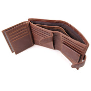 Genuine leather men wallets High-quality Multi card short wallet Men's Cow Leather RFID Card Holder V462-FB-77-01