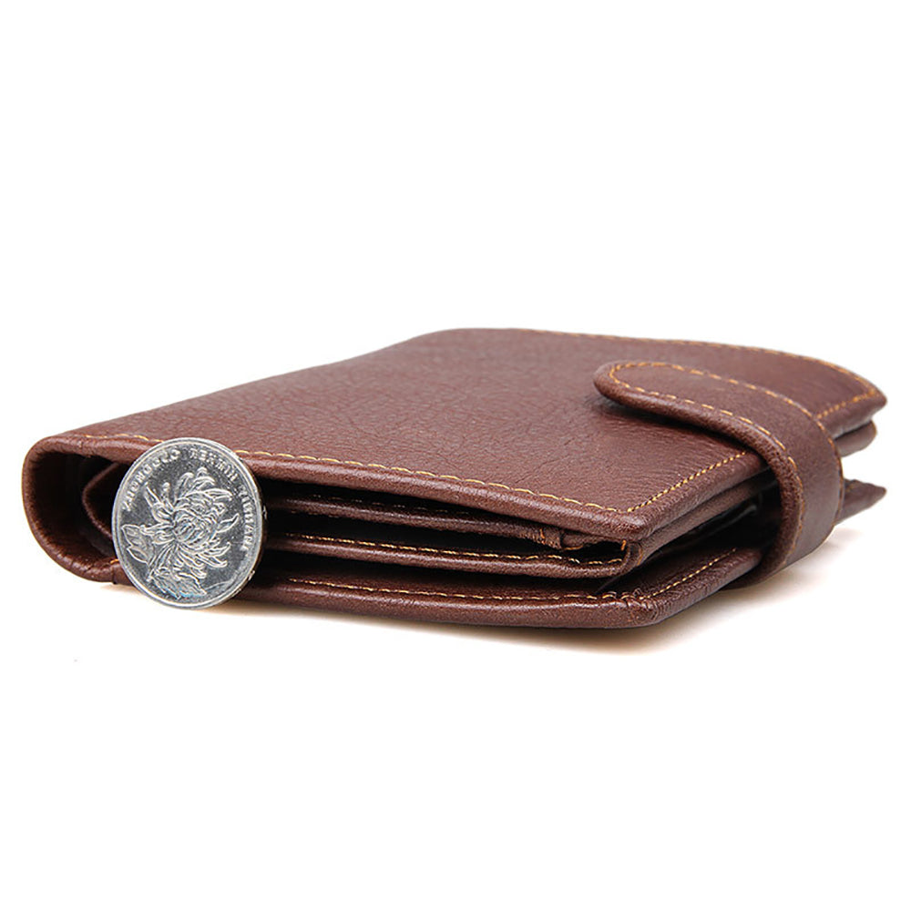 Genuine leather men wallets High-quality Multi card short wallet Men's Cow Leather RFID Card Holder V462-FB-77-01