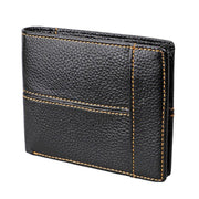 Men's Genuine Leather Bilfold Wallet RFID Blocking Card Holder Zipper Coin Purse V462-FB-78-01