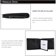 Men's Genuine Leather Bilfold Wallet RFID Blocking Card Holder Zipper Coin Purse V462-FB-78-01