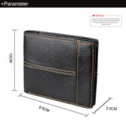 Men's Genuine Leather Bilfold Wallet RFID Blocking Card Holder Zipper Coin Purse V462-FB-78-01