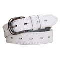Classic Leather Belts for Women, Joyreap Genuine Leather Womens Belts Alloy Pin Buckle (White) V462-FB-95-02