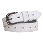 Classic Leather Belts for Women, Joyreap Genuine Leather Womens Belts Alloy Pin Buckle (White) V462-FB-95-02