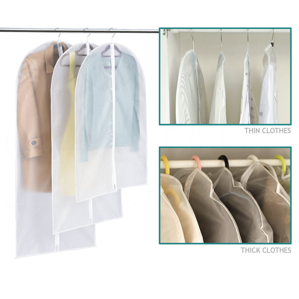 6Pcs Suit Dress Clothing Dust Cover Bag Jacket Wardrobe Storage Coat Protector (2M+2L+2XL) V462-H-07-01