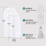 6Pcs Suit Dress Clothing Dust Cover Bag Jacket Wardrobe Storage Coat Protector (2M+2L+2XL) V462-H-07-01