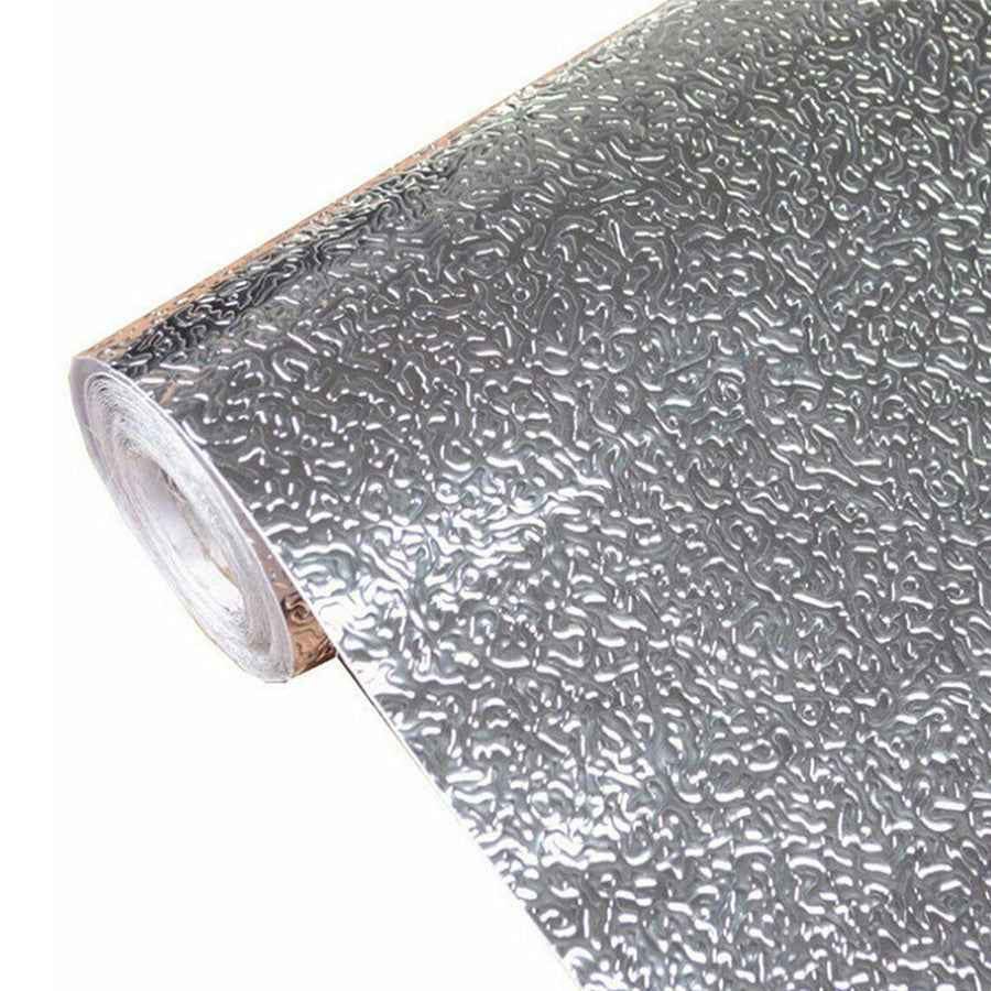 Aluminum Foil Sticker Self Adhesive Oil-proof Waterproof Kitchen Cabinet Wall(40*300cm) V462-H-12-01