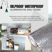 Aluminum Foil Sticker Self Adhesive Oil-proof Waterproof Kitchen Cabinet Wall(60*500cm) V462-H-12-04