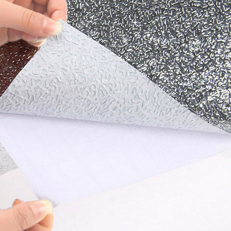 Aluminum Foil Sticker Self Adhesive Oil-proof Waterproof Kitchen Cabinet Wall(60*500cm) V462-H-12-04
