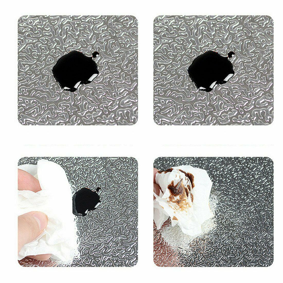 Aluminum Foil Sticker Self Adhesive Oil-proof Waterproof Kitchen Cabinet Wall(60*500cm) V462-H-12-04