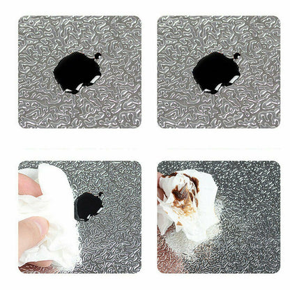 Aluminum Foil Sticker Self Adhesive Oil-proof Waterproof Kitchen Cabinet Wall(60*500cm) V462-H-12-04