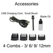 USB Charged pet shaver Cordless Clipper Pet Gromming Kit 4 Different Size Combs V462-H-13-01