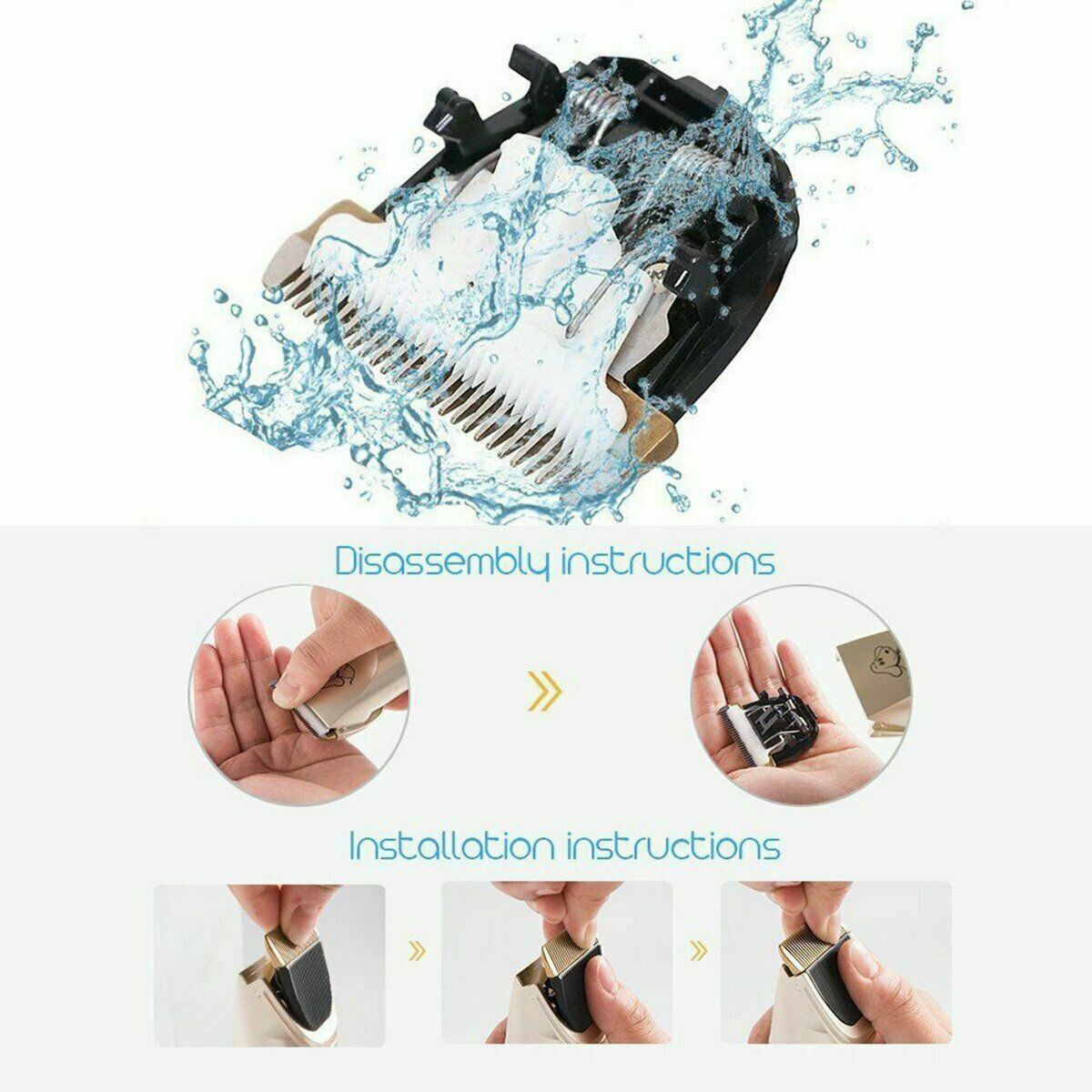 USB Charged pet shaver Cordless Clipper Pet Gromming Kit 4 Different Size Combs V462-H-13-01