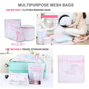Washing Bag Pack Set Of 6 Laundry Bags Mesh Lingerie Delicate clothes Wash Bags V462-H-16-01