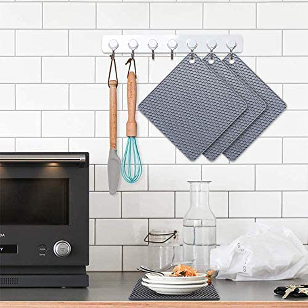 4 Pack Multi Purpose Silicone Insulation Mat Heat-Resistant Dishes Pads(Orange) V462-H-67-02