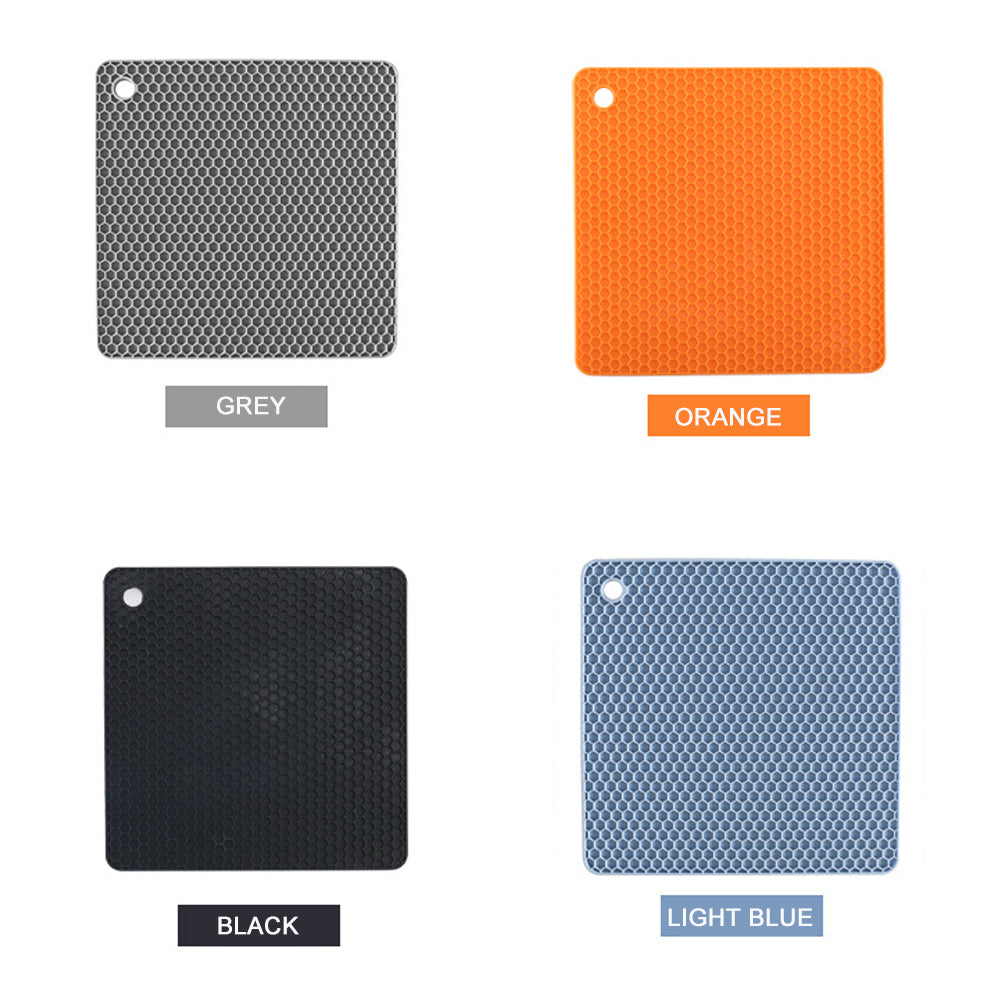 4 Pack Multi Purpose Silicone Insulation Mat Heat-Resistant Dishes Pads(Orange) V462-H-67-02