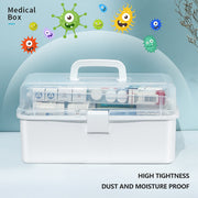 3 Layers Large Portable First Aid Kit Emergency Medical Storage Medicine Organizer V462-HG-104-01
