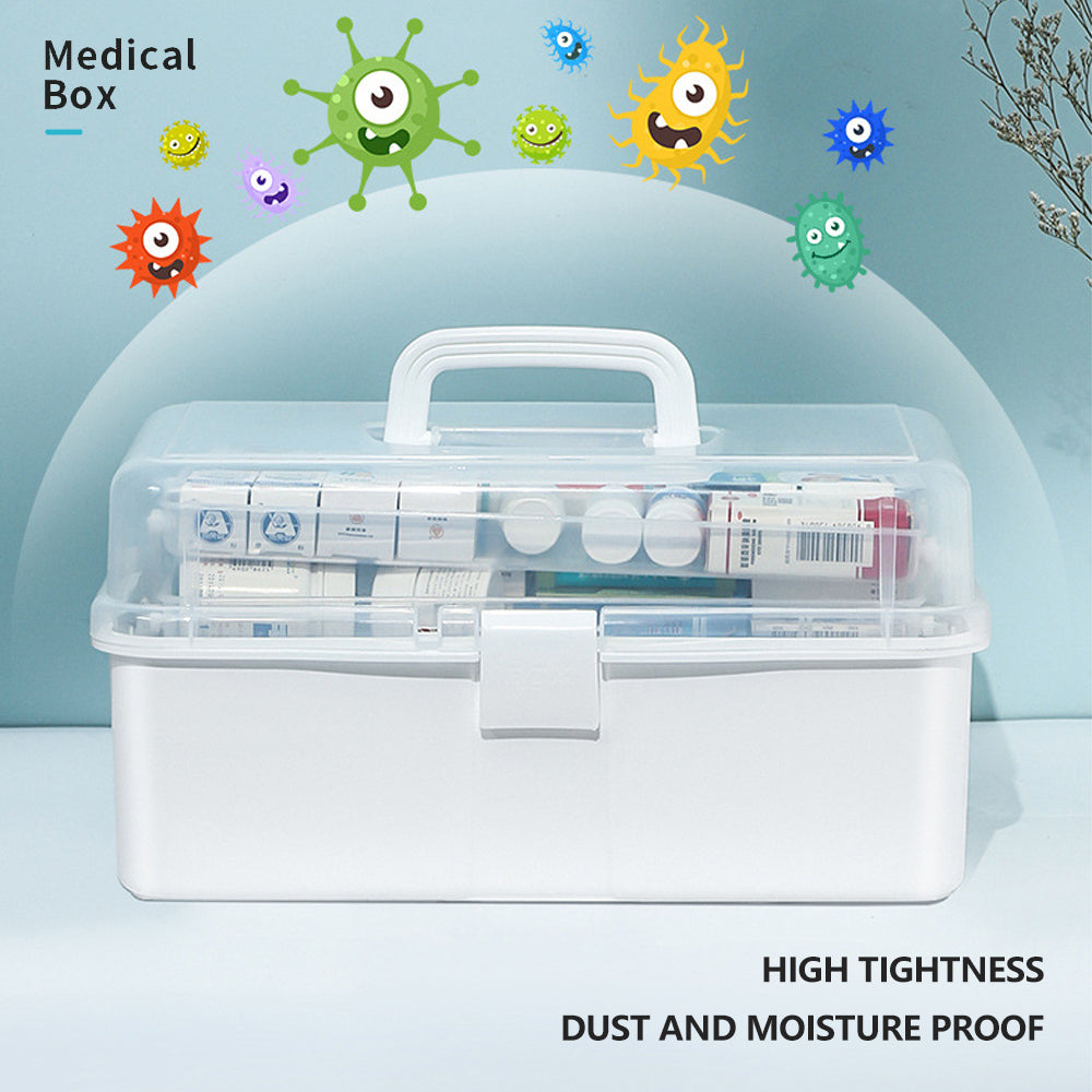 3 Layers Large Portable First Aid Kit Emergency Medical Storage Medicine Organizer V462-HG-104-01