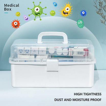 3 Layers Large Portable First Aid Kit Emergency Medical Storage Medicine Organizer V462-HG-104-01