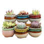 4/5/6 Pots Set Ceramic Clay Pottery Pots Succulent Flower Planter Draining Hole(Style 05# 6 Pots Set) V462-HG-108-05