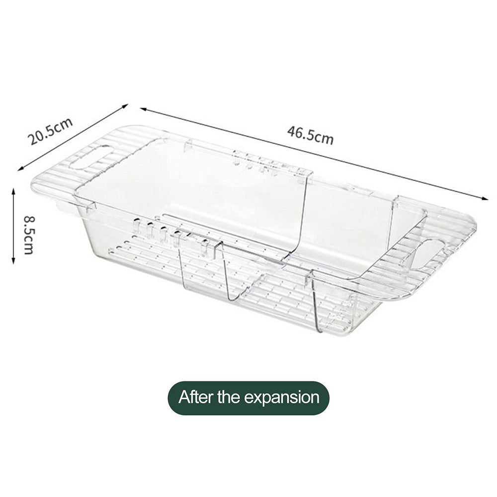 2 Pack Retractable Dish Drying Rack Basket Drainer Over The Sink(Clear) V462-HG-133-01