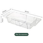 2 Pack Retractable Dish Drying Rack Basket Drainer Over The Sink(Green) V462-HG-133-02