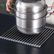 Kitchen Roll-Up Dish Drying Rack Foldable Drainer Over Sink 304-Stainless Steel(Small:47*24cm) V462-HG-166-01