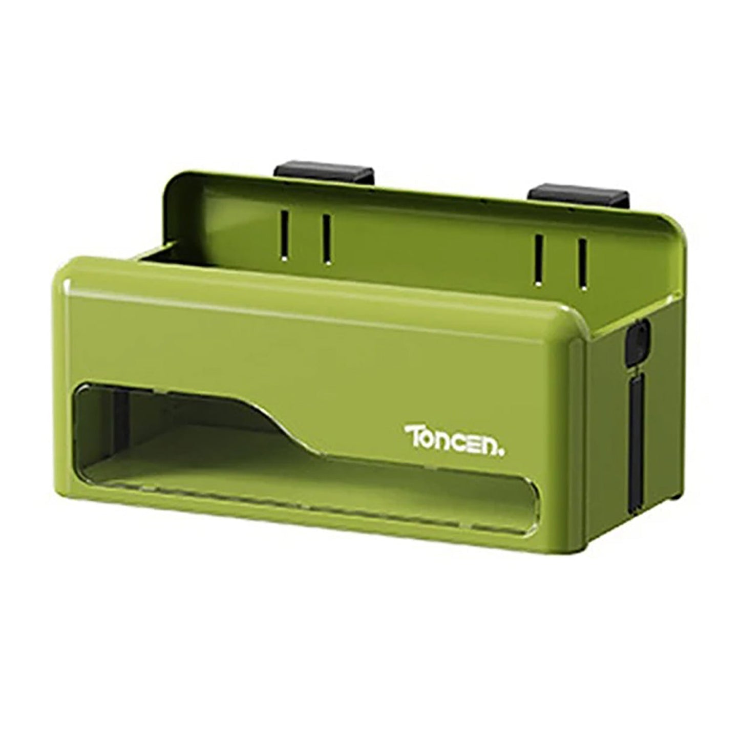 Foldable Hanging Storage Box No Drilling Required Wall-mounted Organizer (Green) V462-HG-182-01