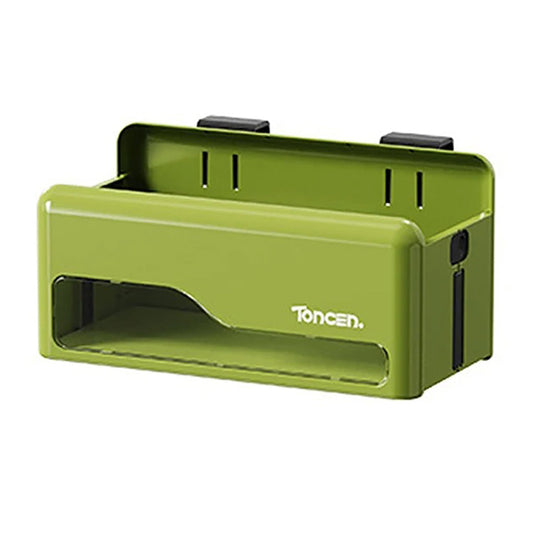 Foldable Hanging Storage Box No Drilling Required Wall-mounted Organizer (Green) V462-HG-182-01